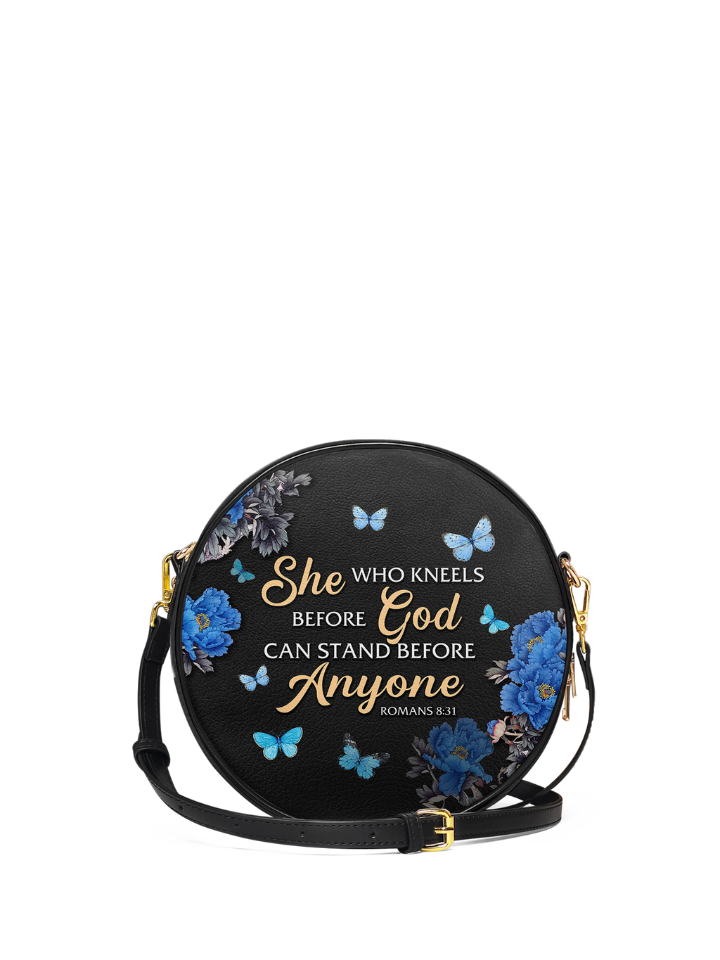 "Anchor" - Romans 8:31 Circle Crossbody Bag