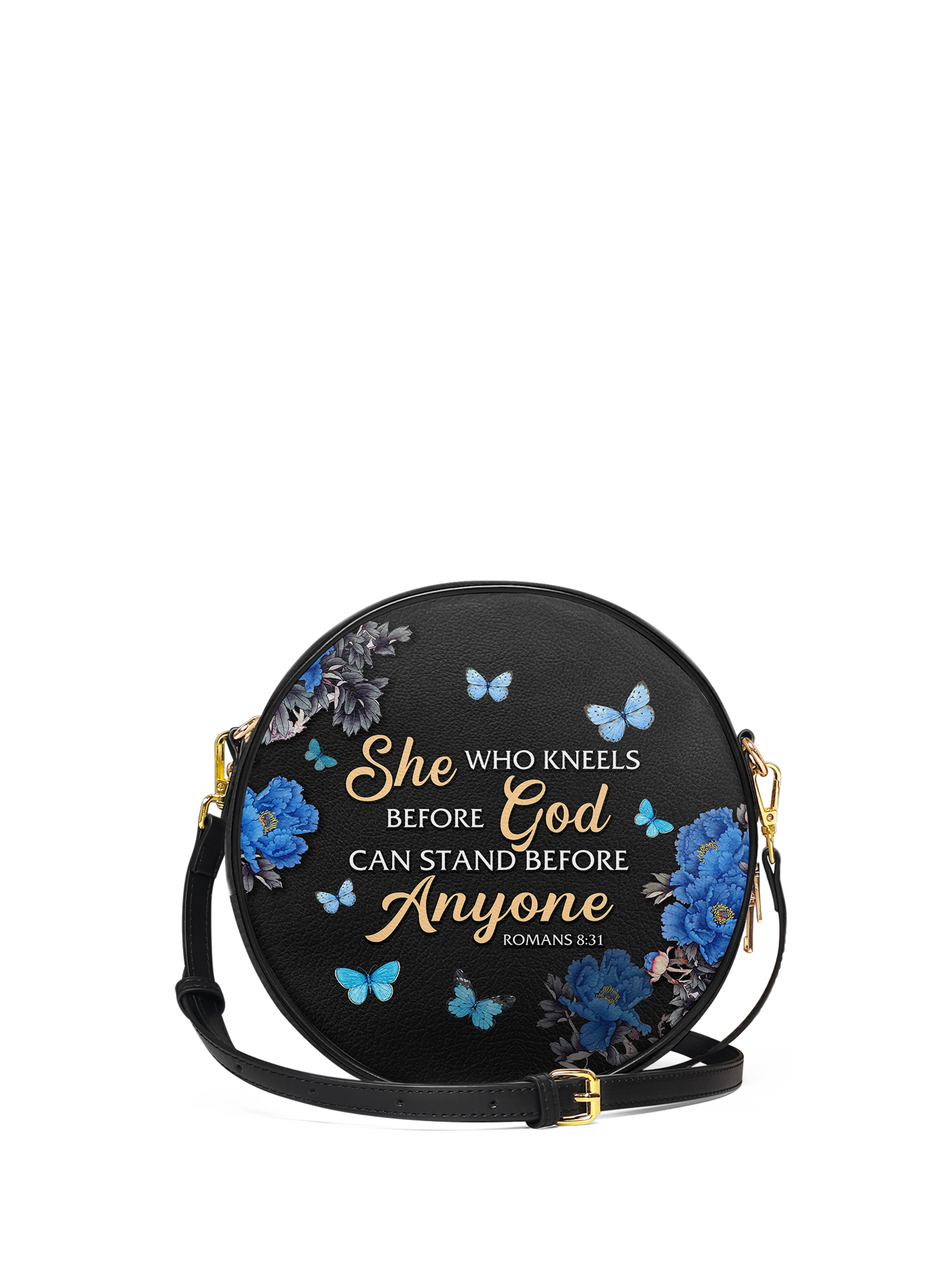 "Anchor" - Romans 8:31 Circle Crossbody Bag