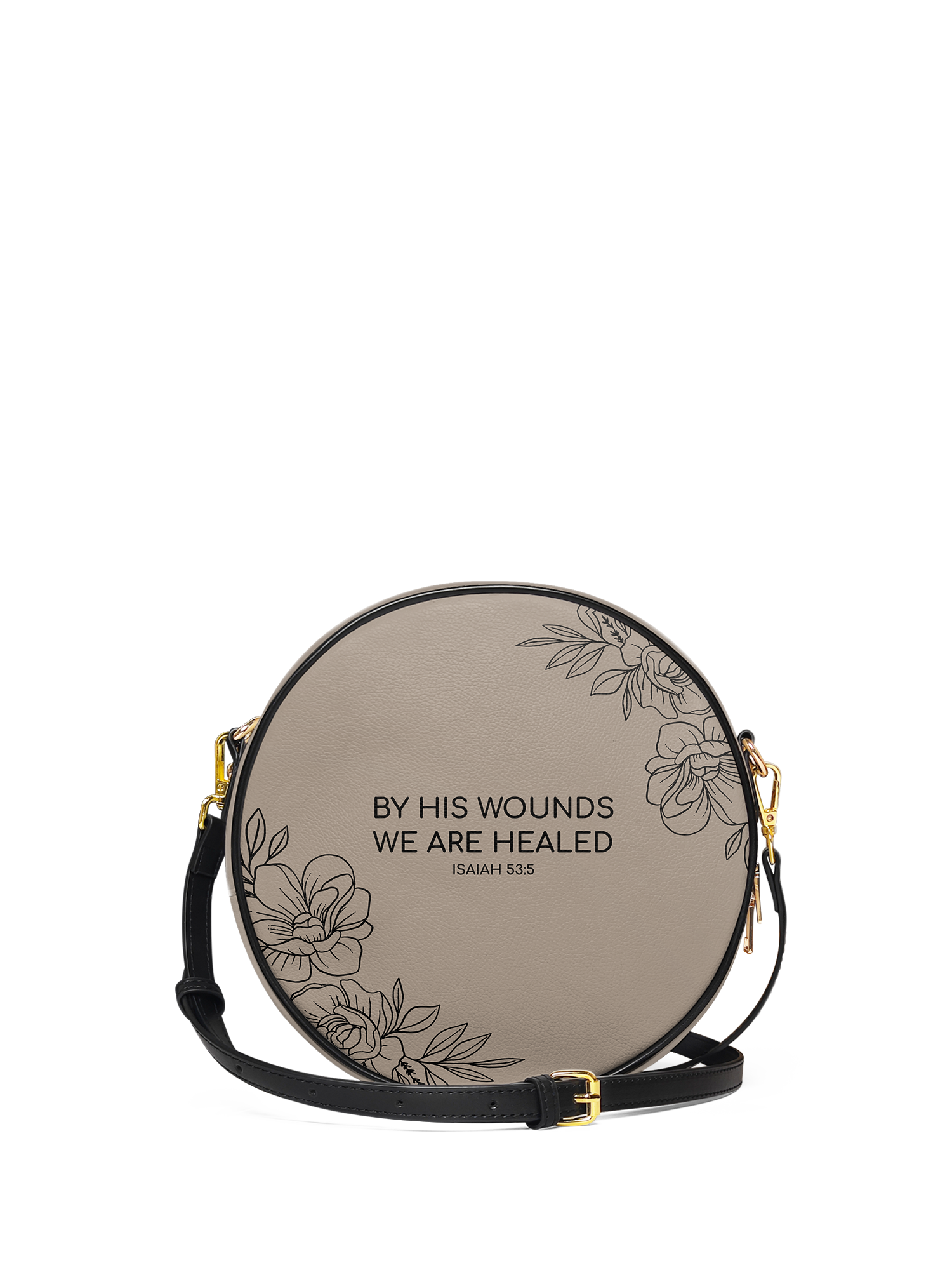 "Complete" - Isaiah 53:5 Circle Crossbody Bag