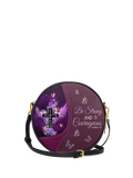 "Courage" - Joshua 1:9 Circle Crossbody Bag