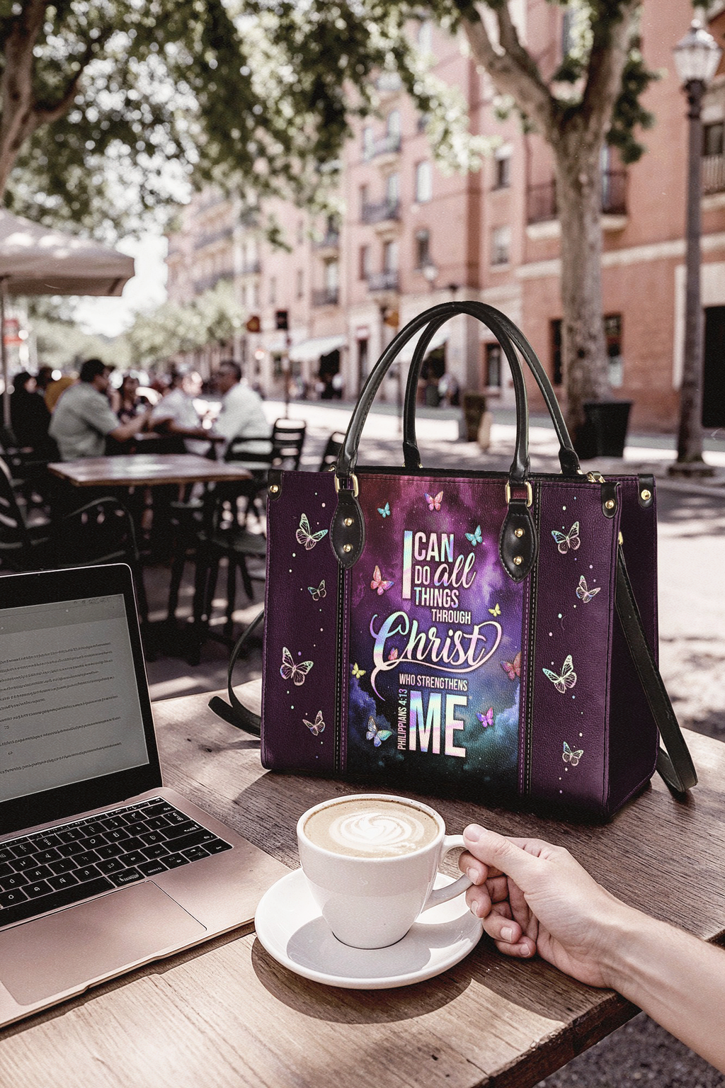 "Limitless" - Philippians 4:13 Leather Handbag