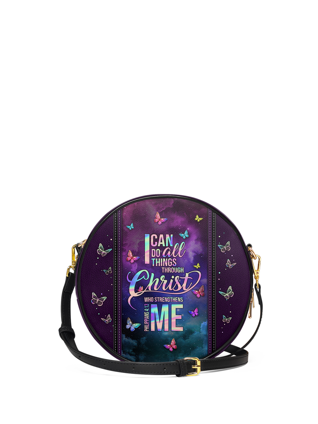 "Limitless" - Philippians 4:13 Circle Crossbody Bag