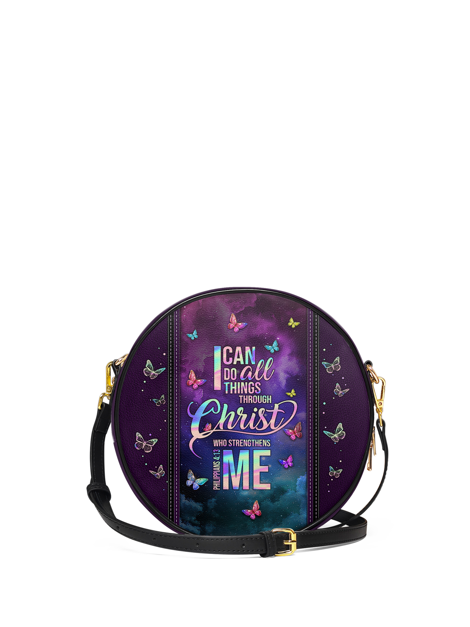 "Limitless" - Philippians 4:13 Circle Crossbody Bag