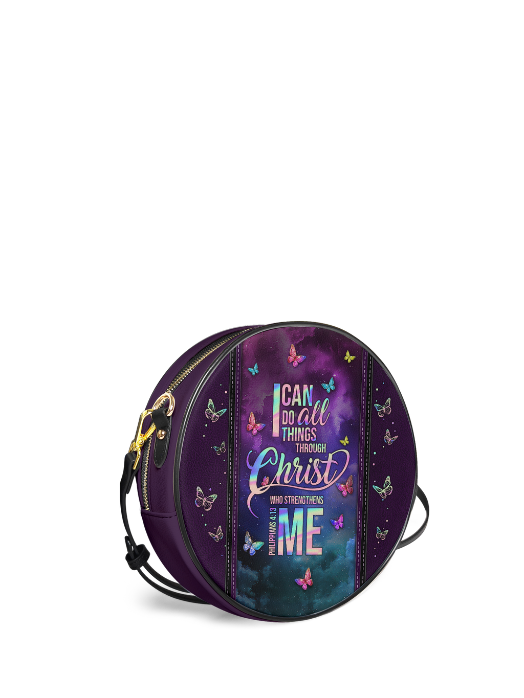 "Limitless" - Philippians 4:13 Circle Crossbody Bag