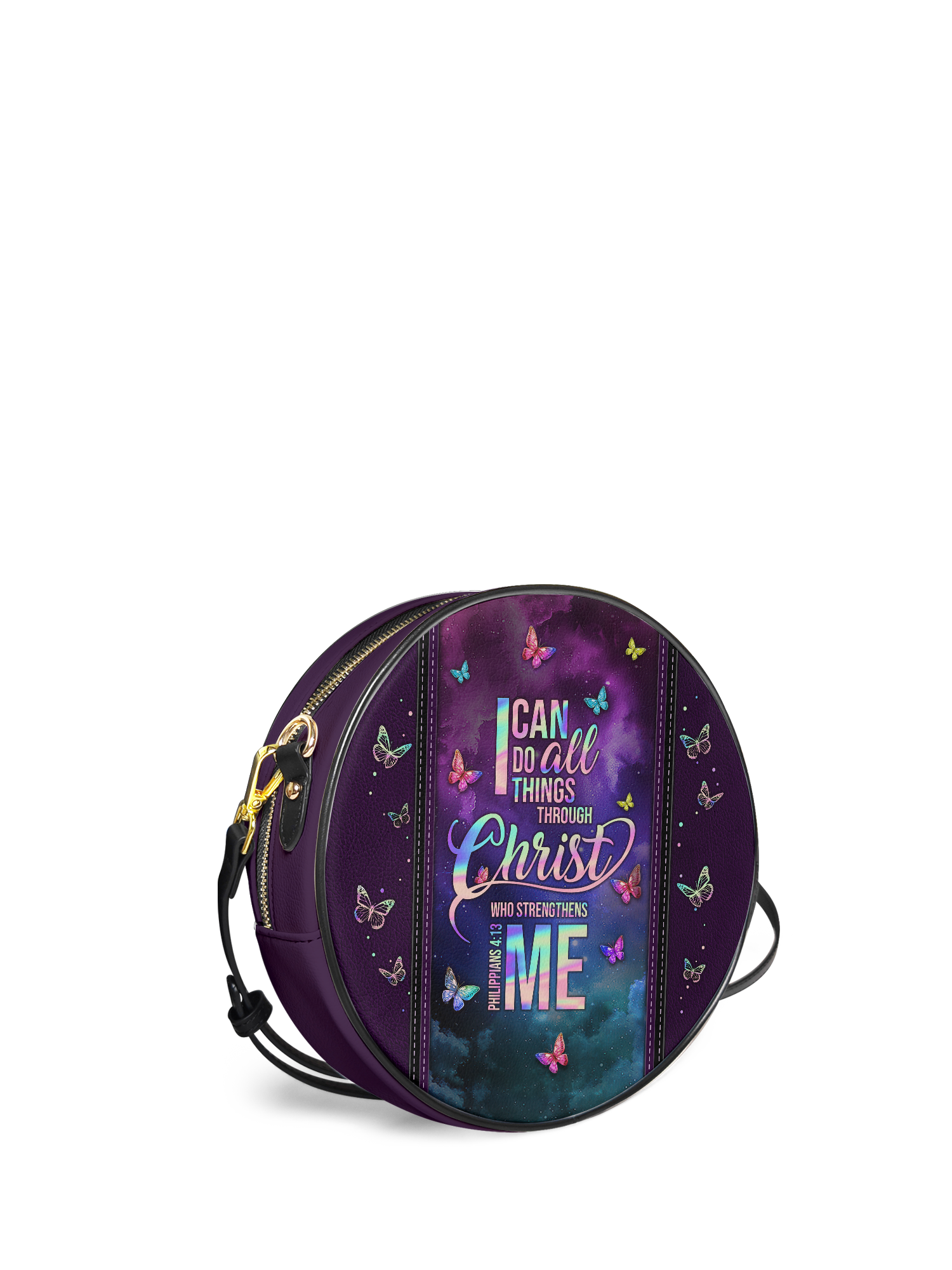 "Limitless" - Philippians 4:13 Circle Crossbody Bag