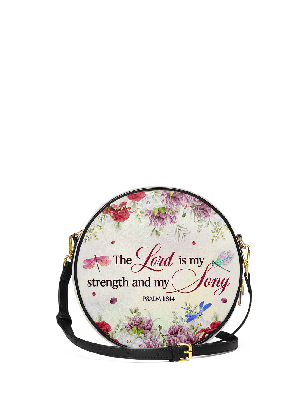 "Melody" - Psalm 118:14 Circle Crossbody Bag