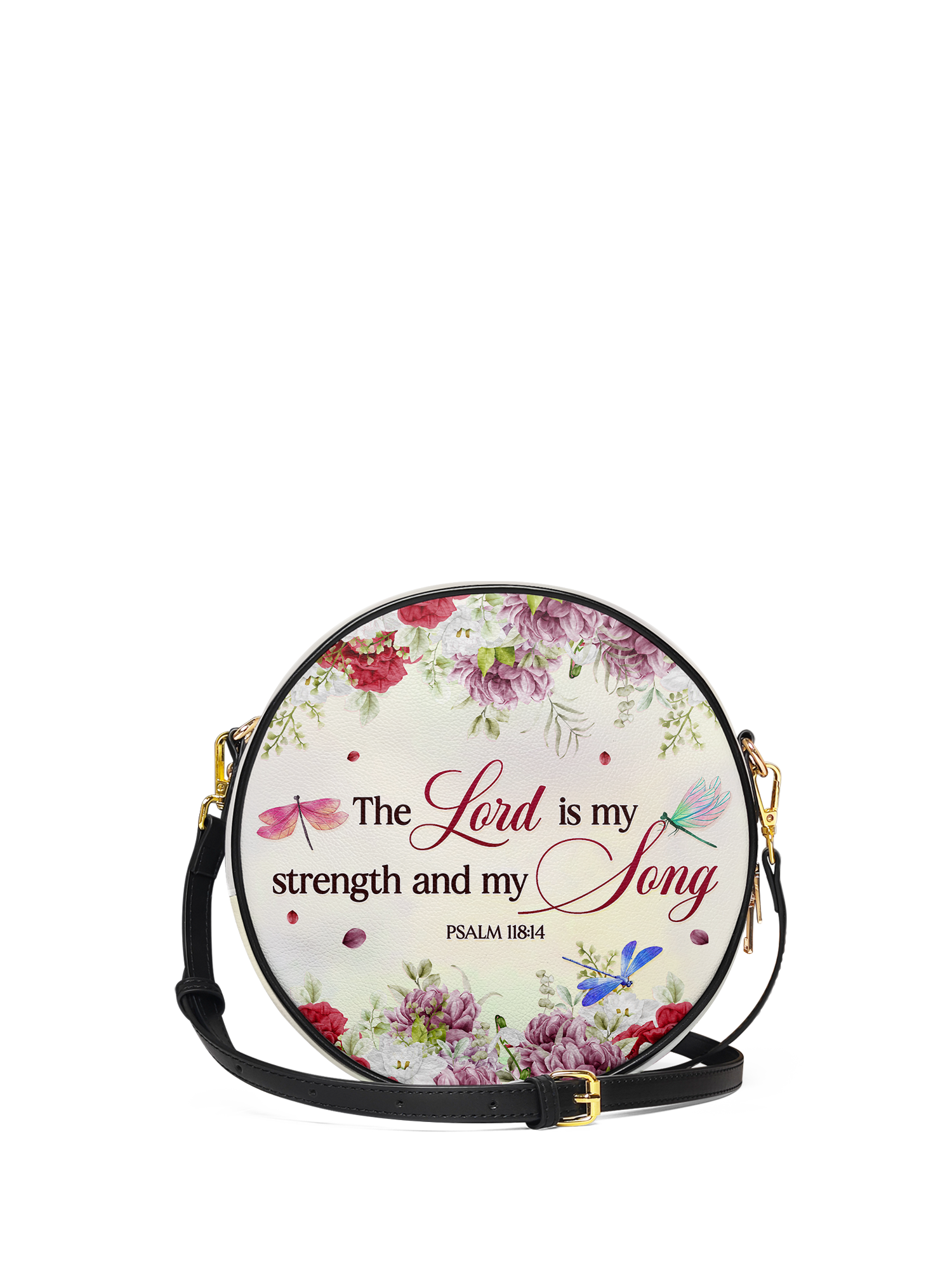 "Melody" - Psalm 118:14 Circle Crossbody Bag