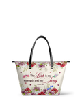 "Melody" - Psalm 118:14 Leather Tote Bag