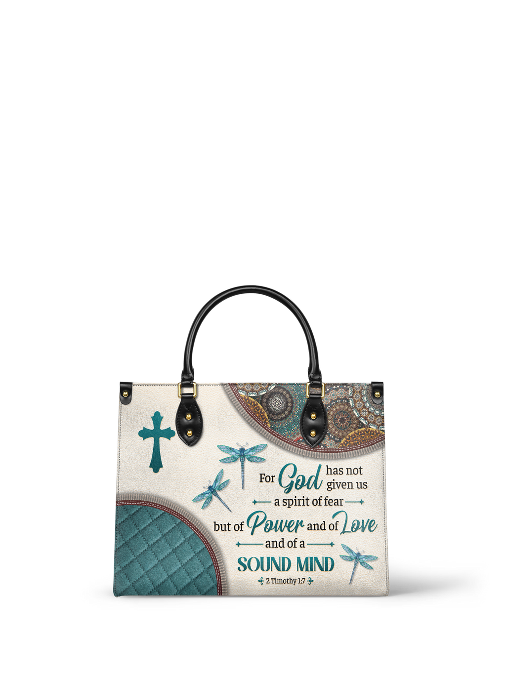 "Poise" - 2 Timothy 1:7 Leather Handbag