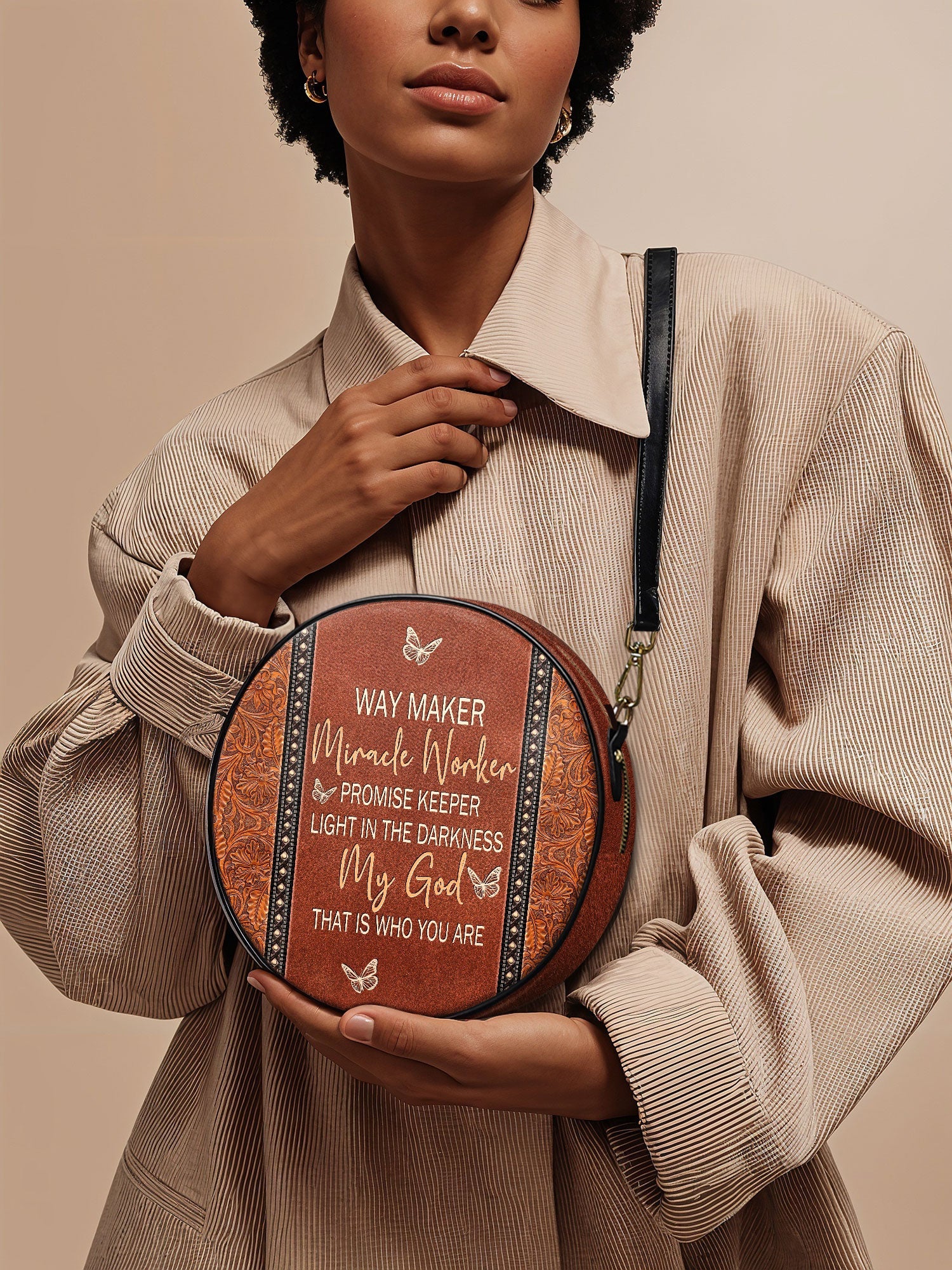 "Waymaker" Circle Crossbody Bag