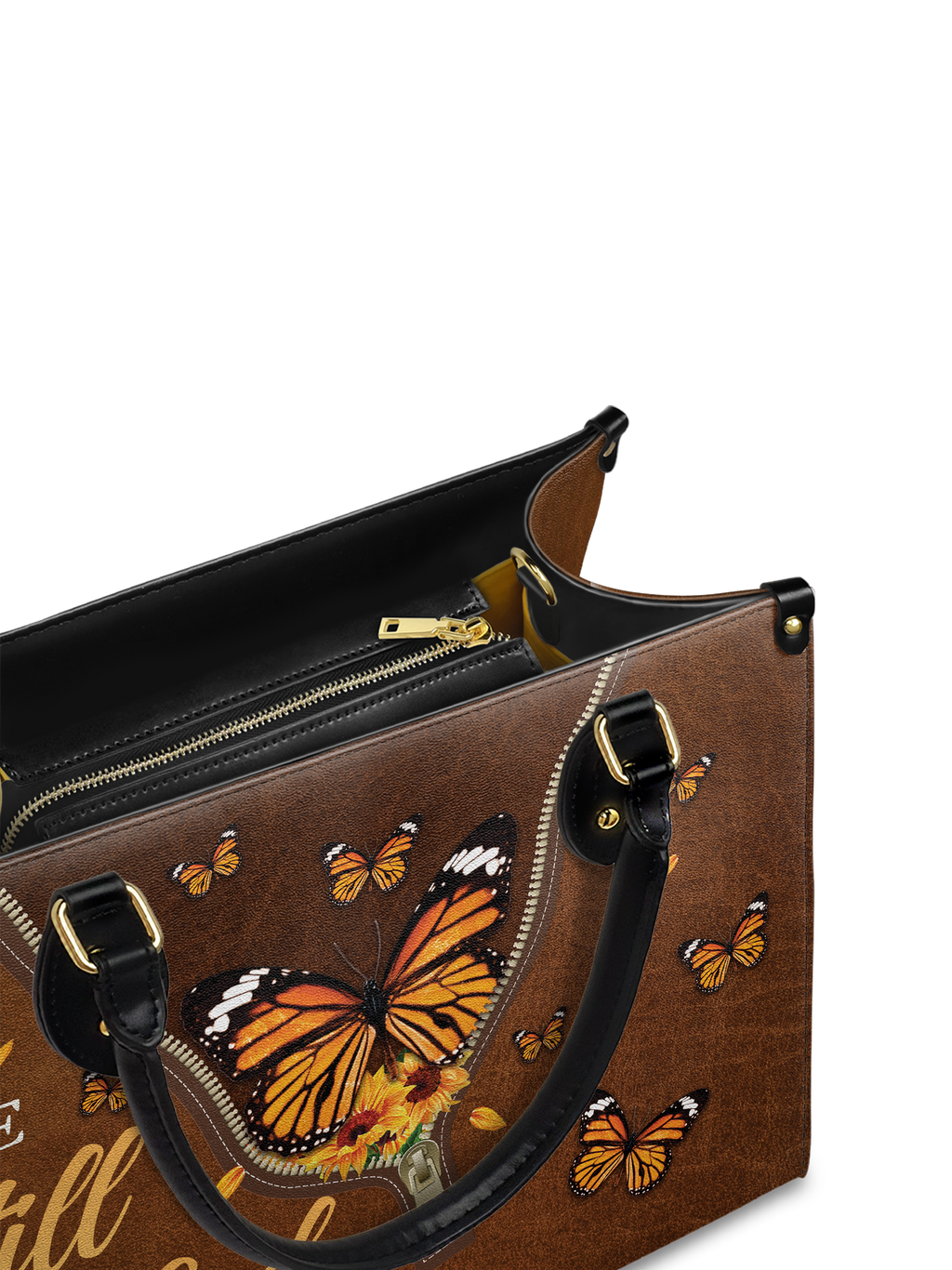 "Serene" - Psalm 46:10 Leather Handbag