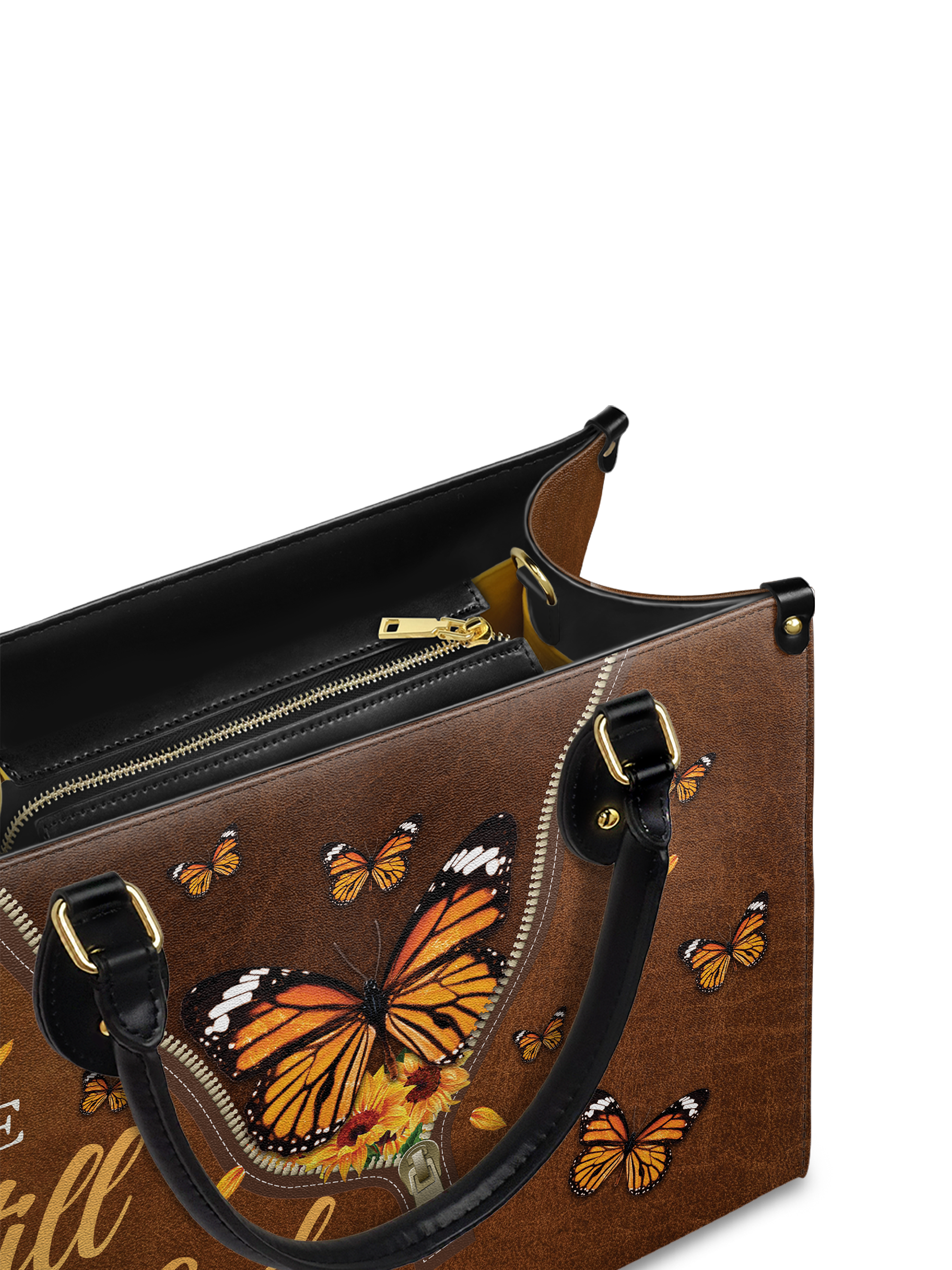 "Serene" - Psalm 46:10 Leather Handbag