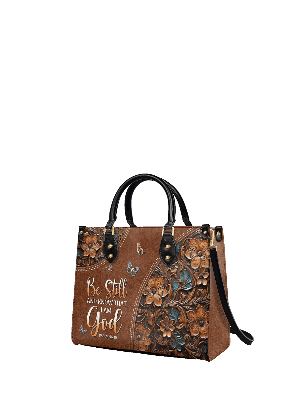 "Stillness" - Psalm 46:10 Leather Handbag