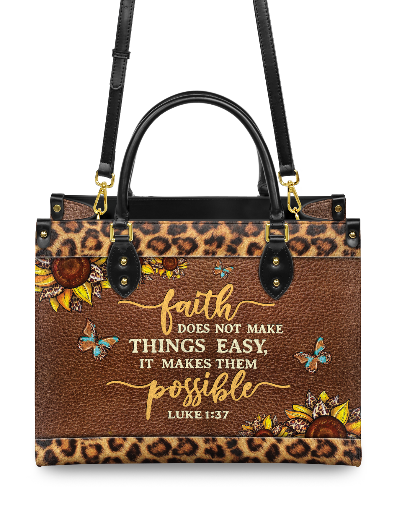 "Possible" - Luke 1:37 Leather Handbag