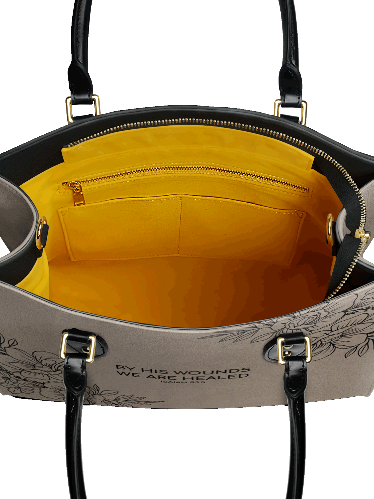 "Complete" - Isaiah 53:5 Leather Handbag