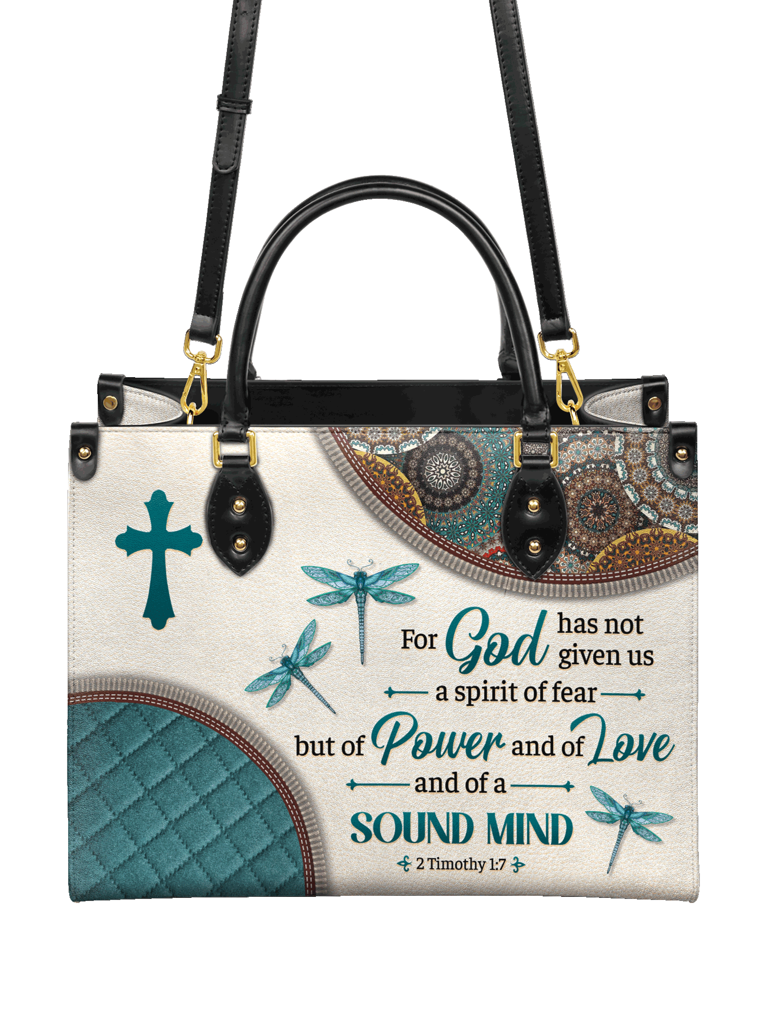"Poise" - 2 Timothy 1:7 Leather Handbag