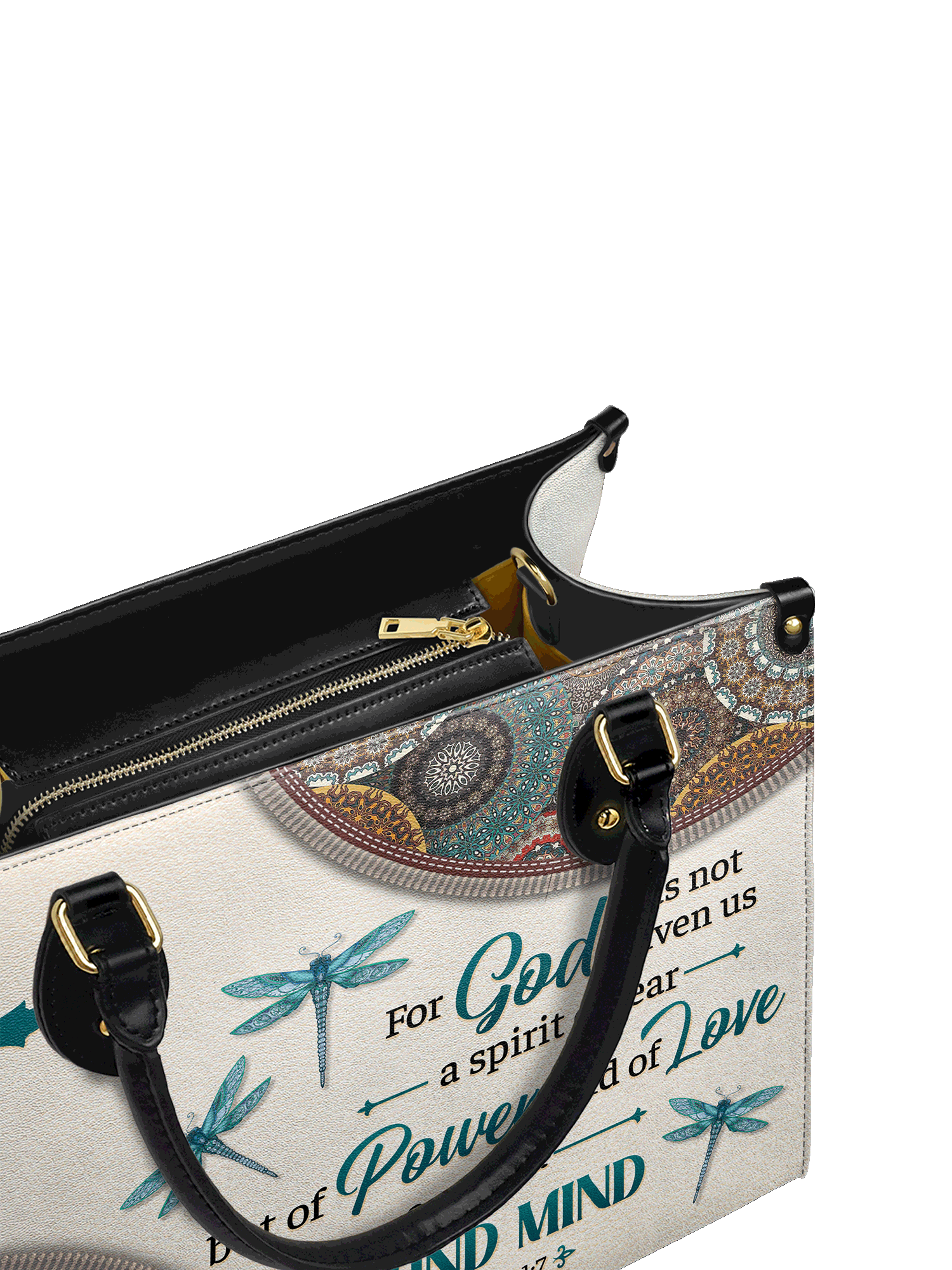 "Poise" - 2 Timothy 1:7 Leather Handbag