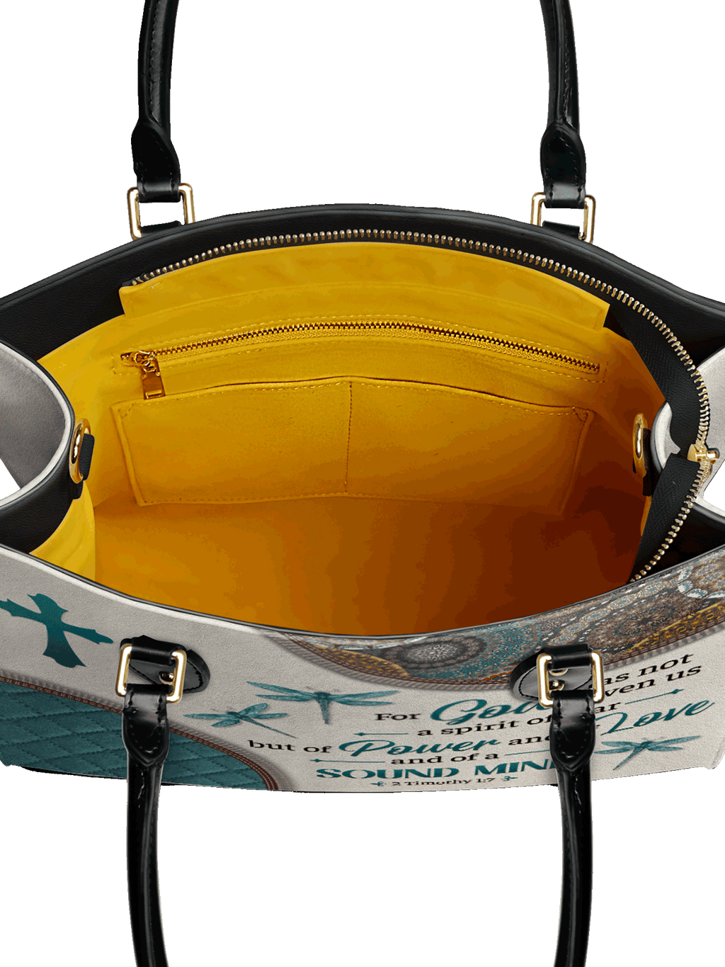 "Poise" - 2 Timothy 1:7 Leather Handbag
