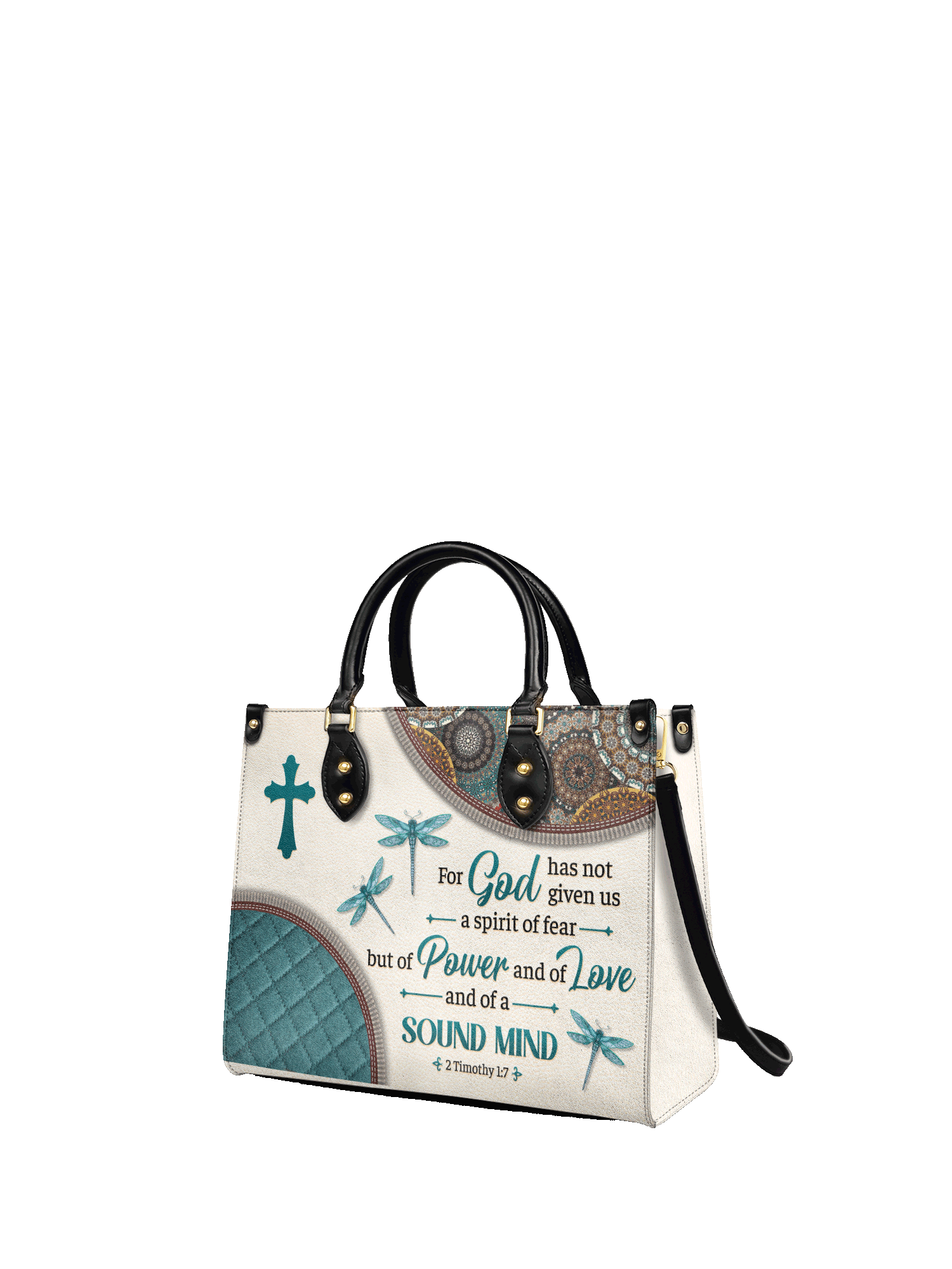 "Poise" - 2 Timothy 1:7 Leather Handbag