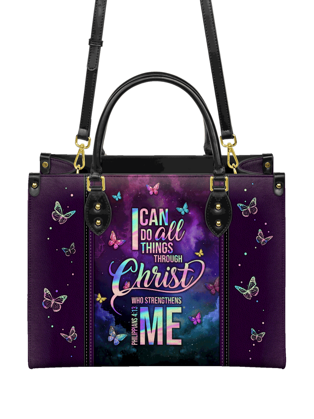 "Limitless" - Philippians 4:13 Leather Handbag