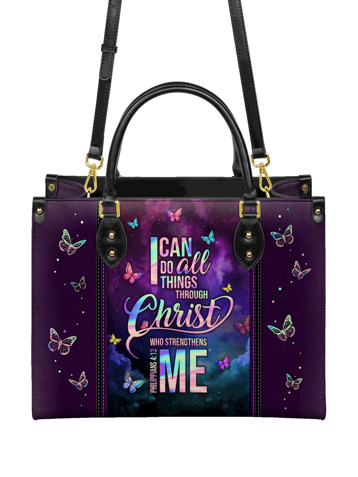 "Limitless" - Philippians 4:13 Leather Handbag
