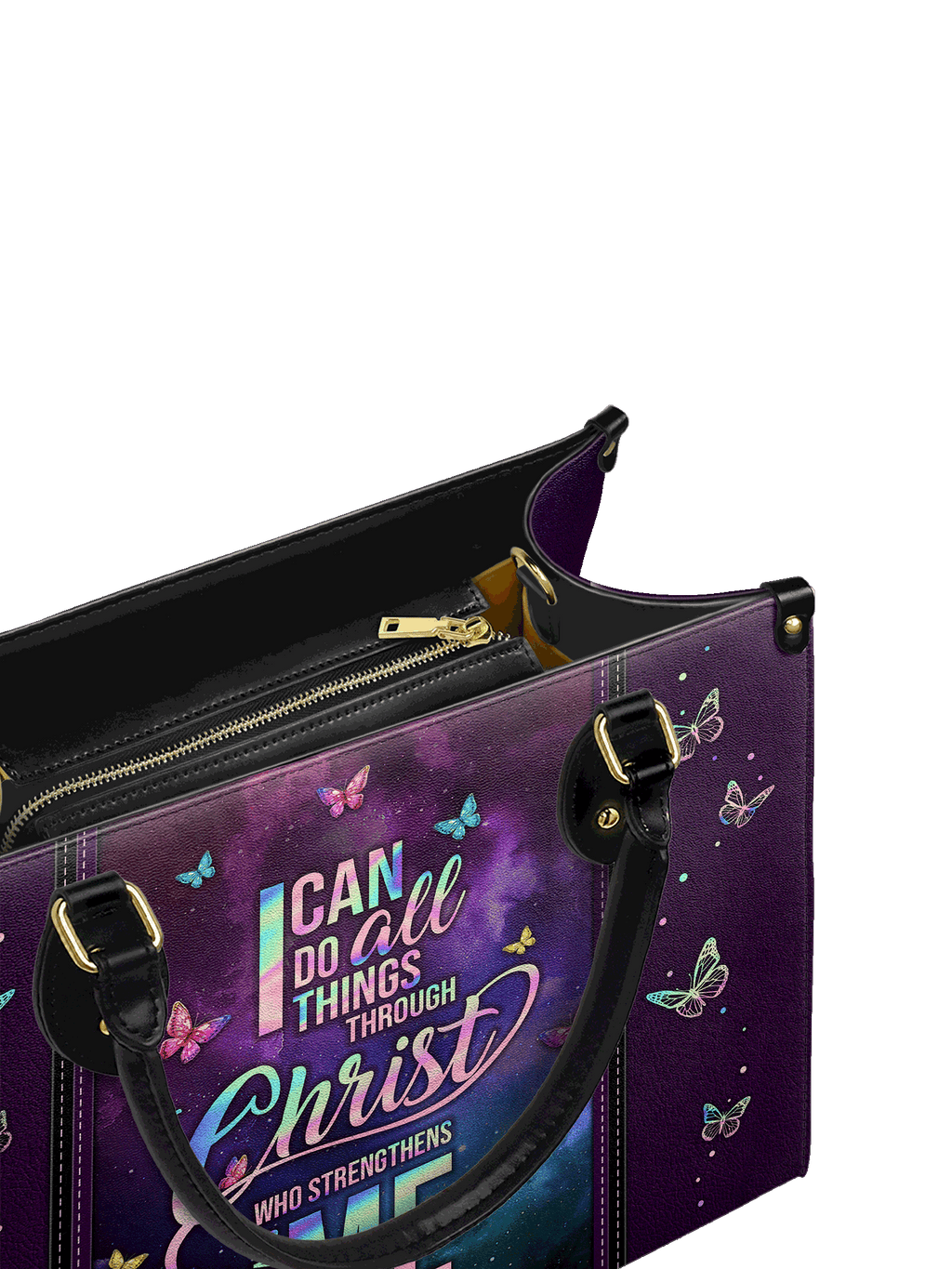 "Limitless" - Philippians 4:13 Leather Handbag