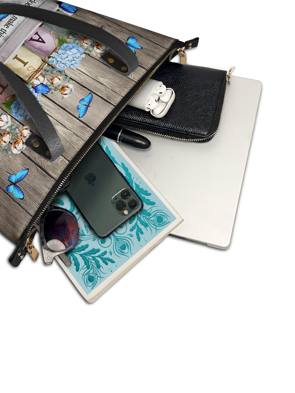 "Faith" Leather Tote Bag