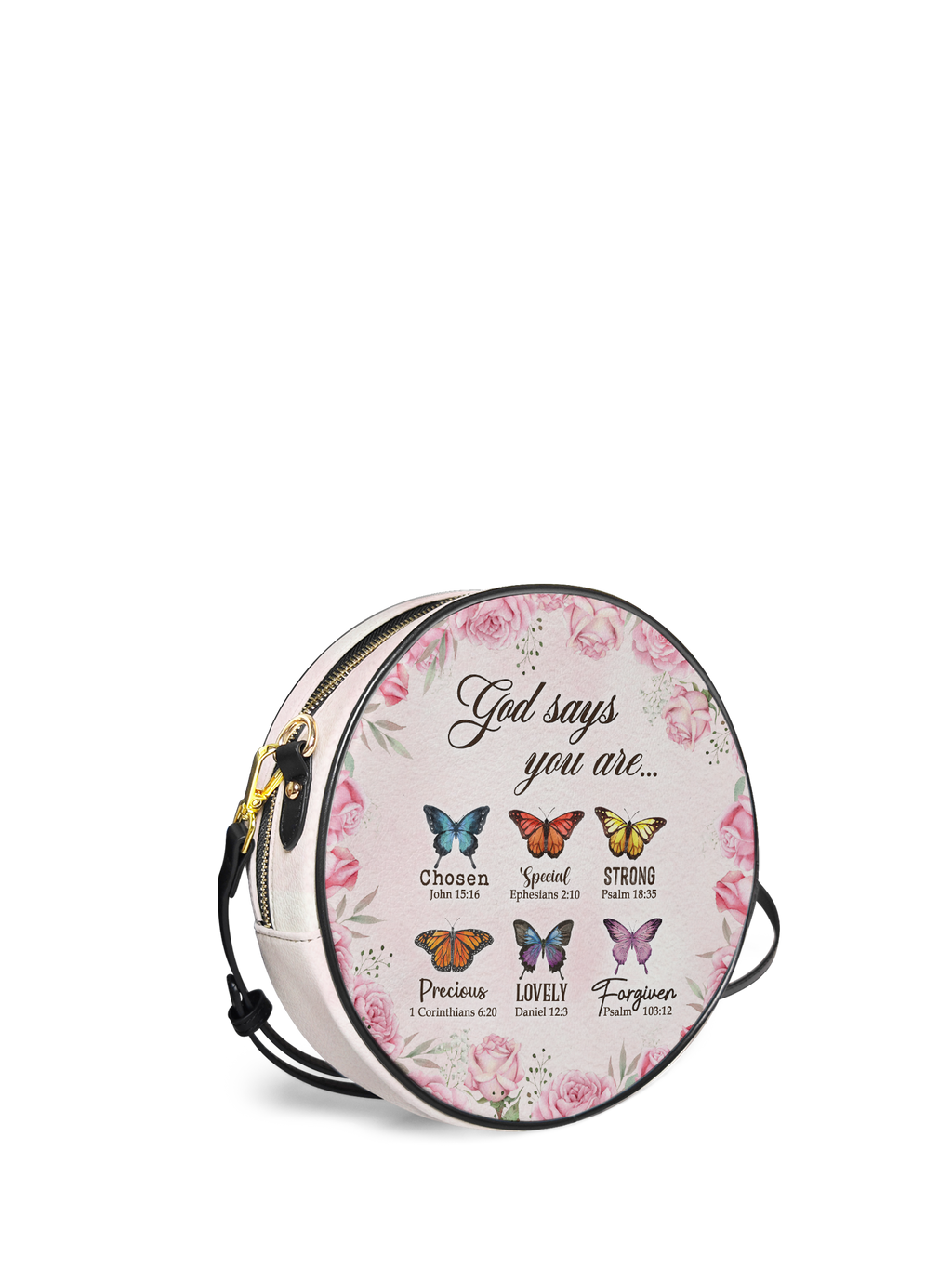 "Flutter" Circle Crossbody Bag