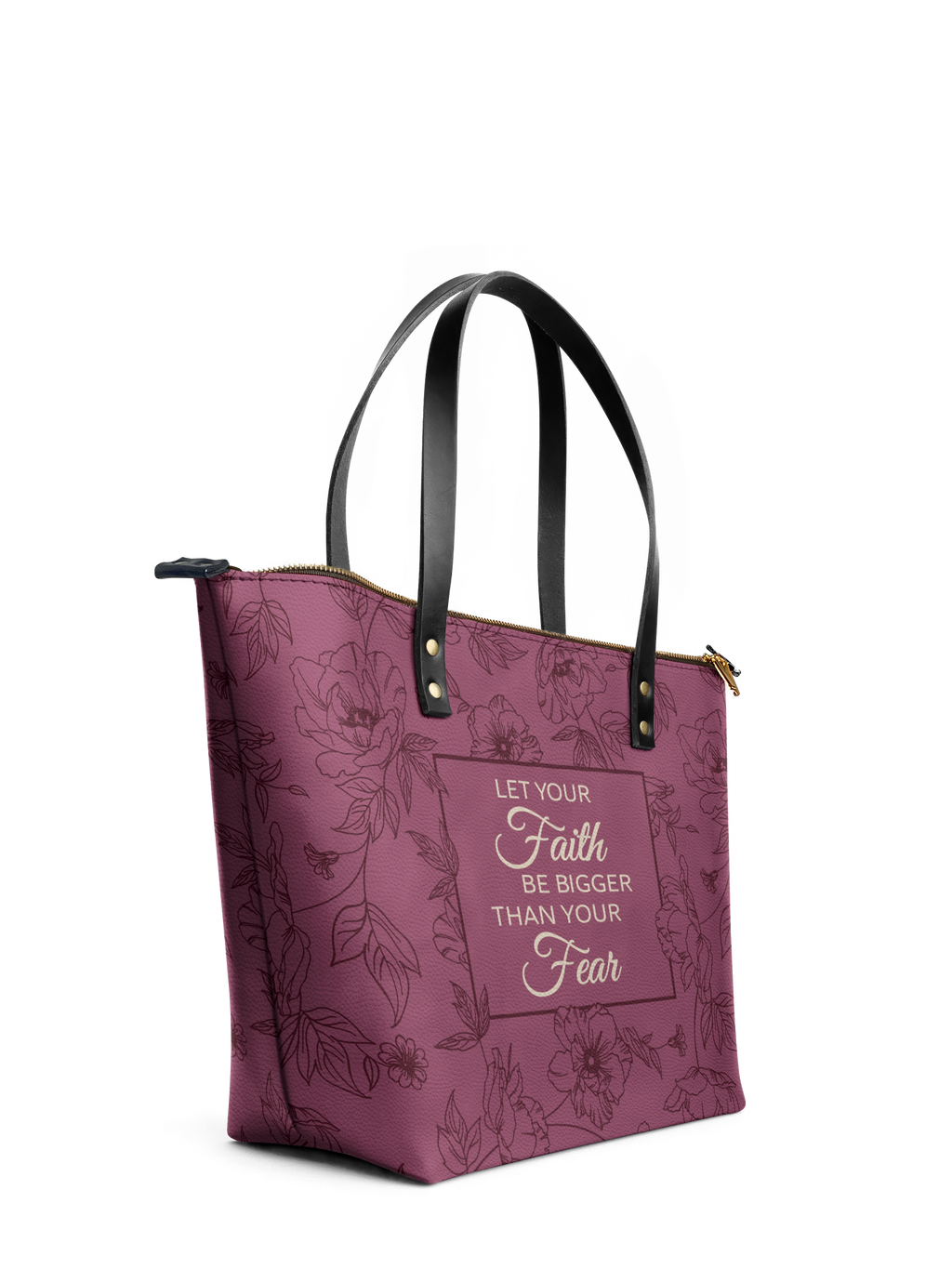 "Flourish" Leather Tote Bag