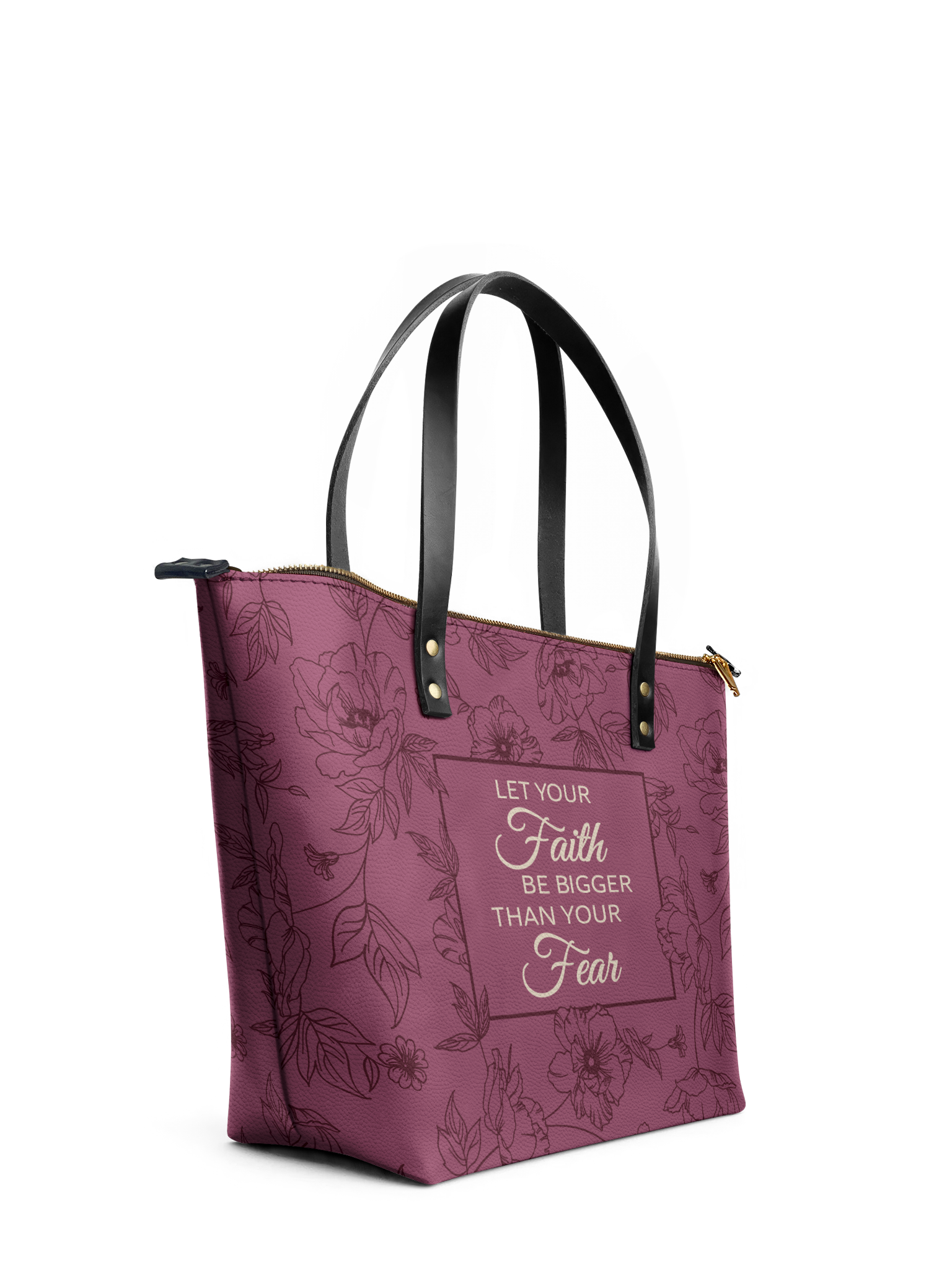 "Flourish" Leather Tote Bag