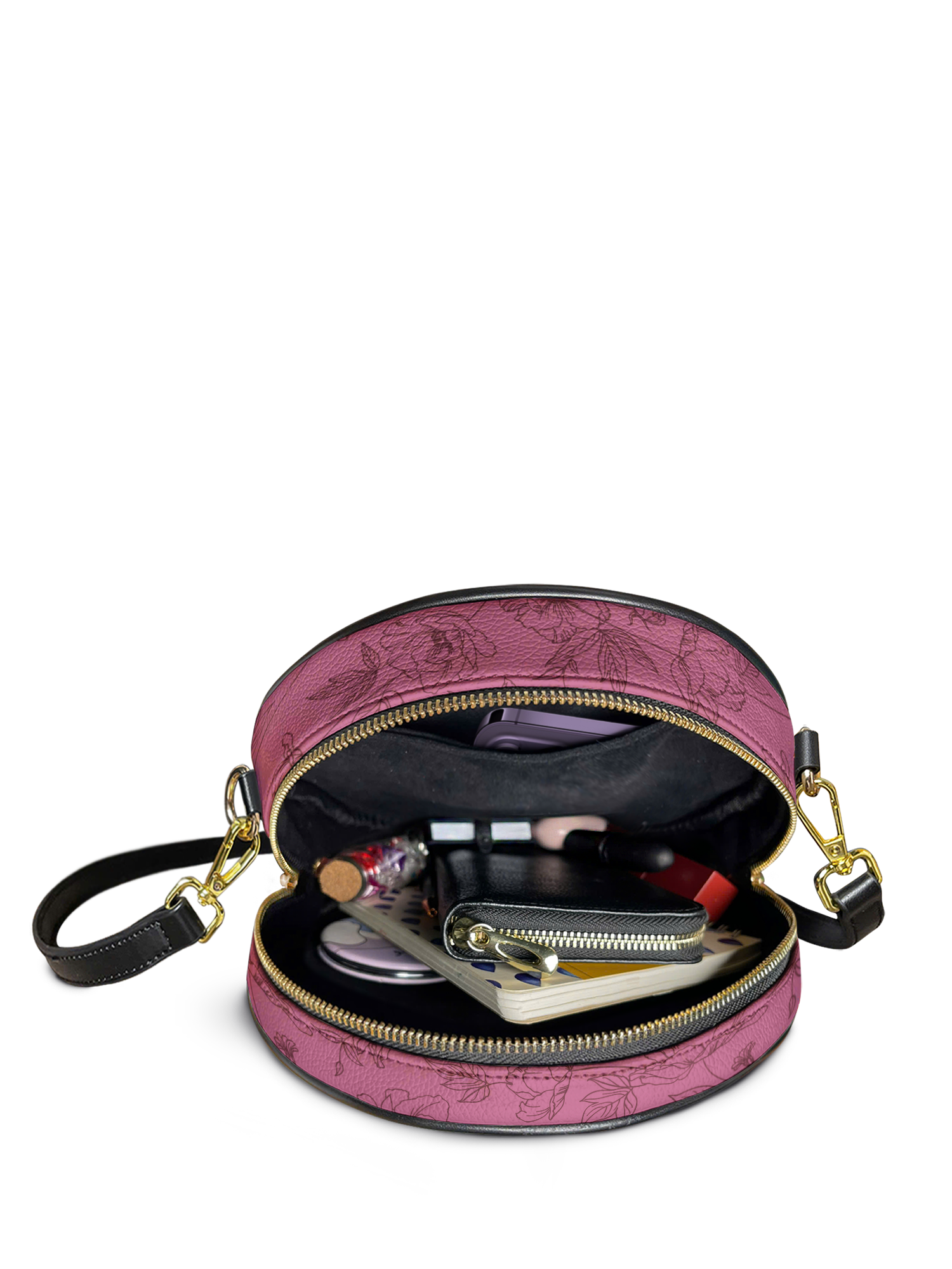 "Flourish" Circle Crossbody Bag