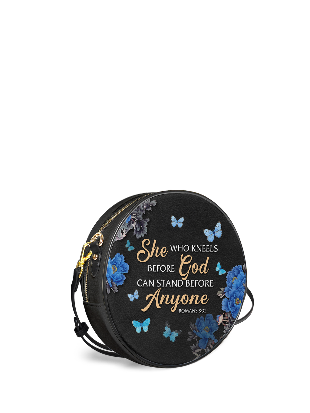 "Anchor" - Romans 8:31 Circle Crossbody Bag