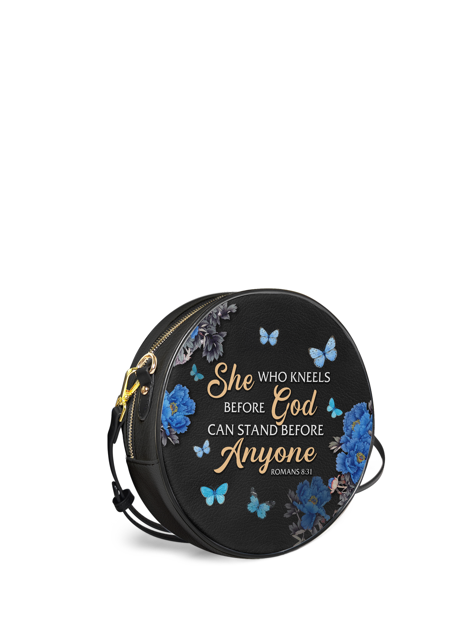 "Anchor" - Romans 8:31 Circle Crossbody Bag