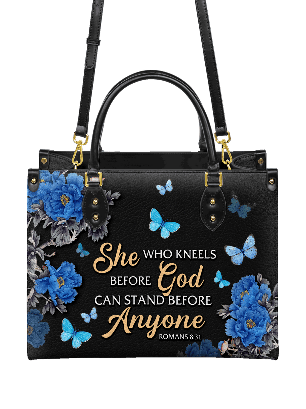 "Anchor" - Romans 8:31 Leather Handbag