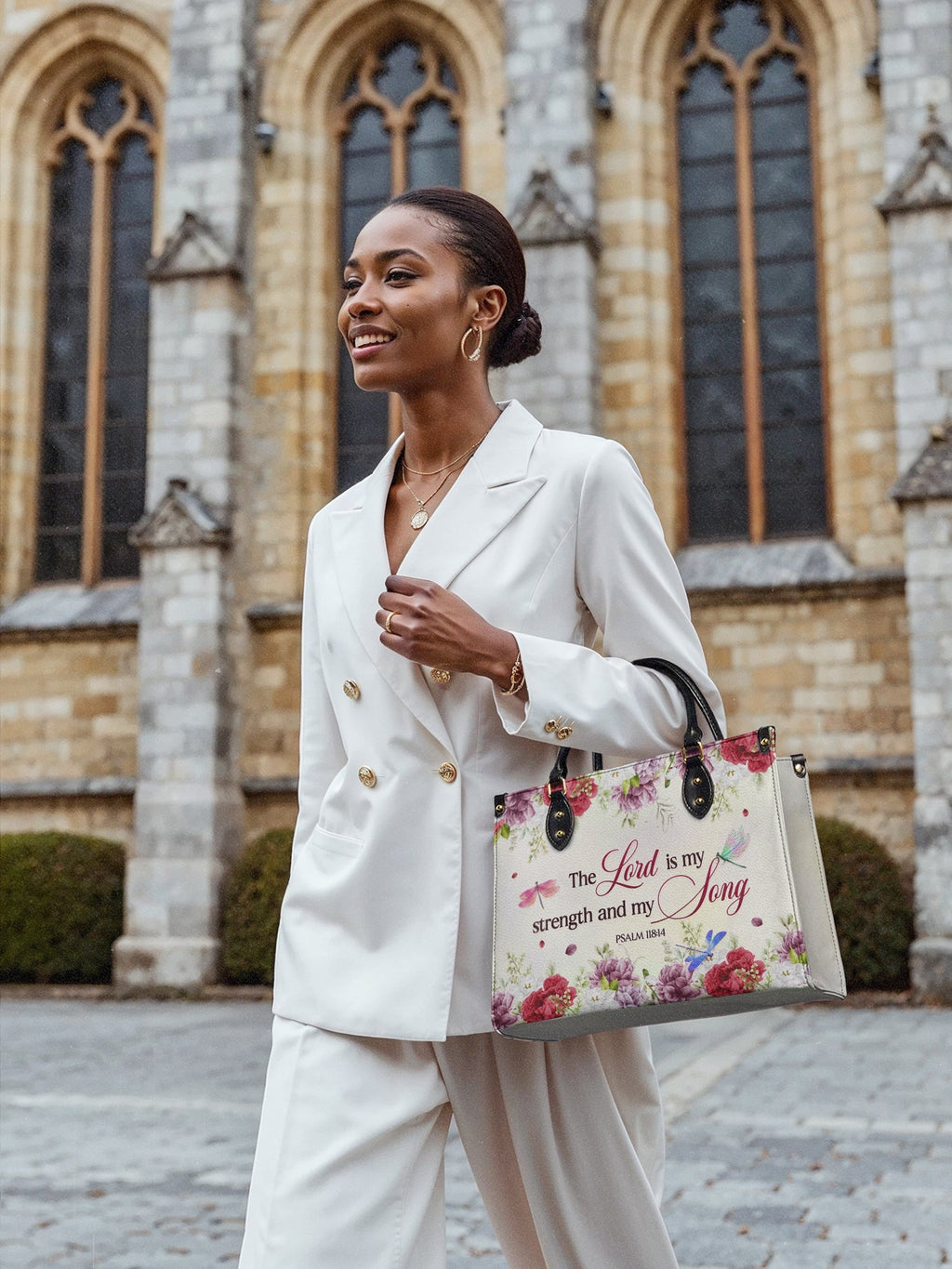 "Melody" - Psalm 118:14 Leather Handbag