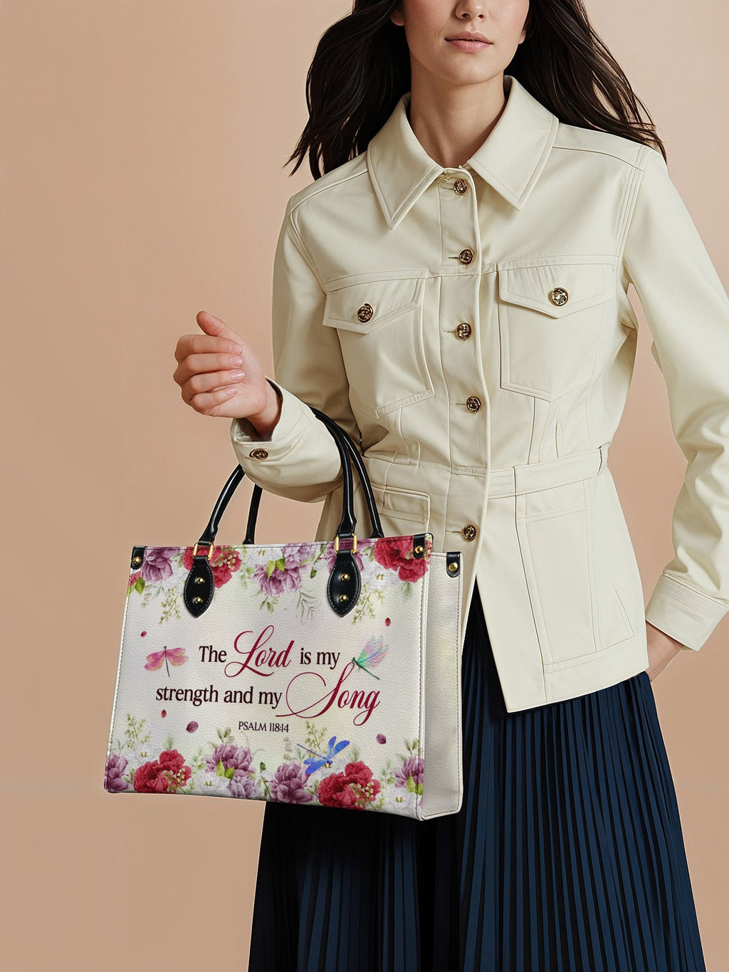 "Melody" - Psalm 118:14 Leather Handbag