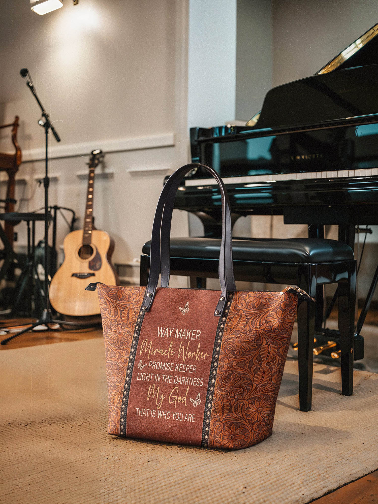 "Waymaker" Leather Tote Bag