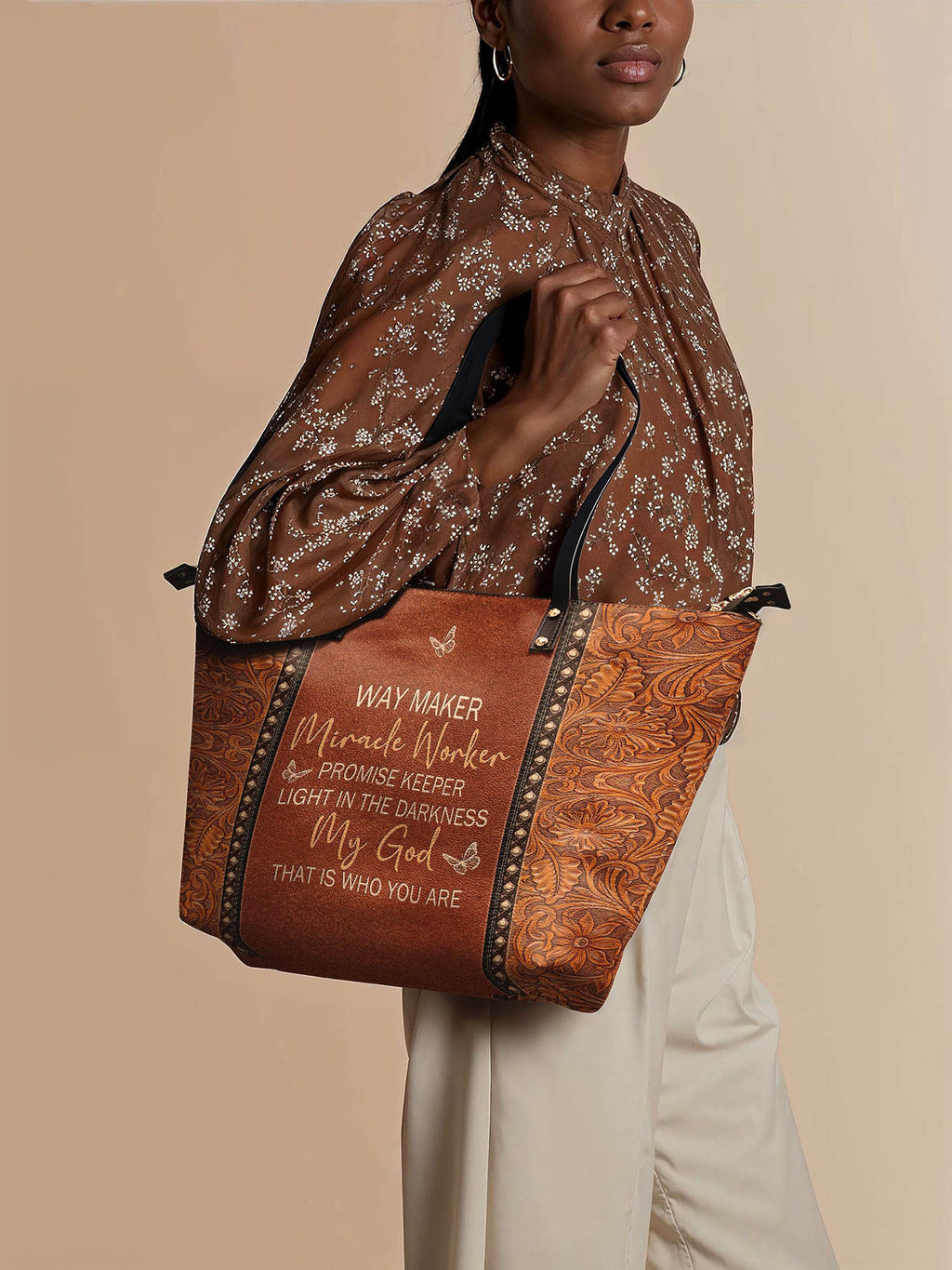 "Waymaker" Leather Tote Bag